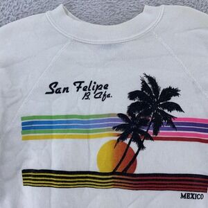 Vintage San Felipe Baja Mexico Sunset Sweatshirt Mens S/M Beach Surf 80s 90s